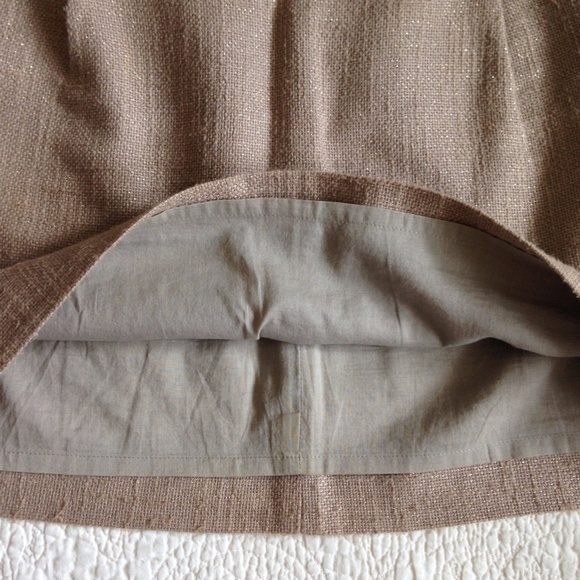J.Crew Mini Skirt Tan Gold Shimmer Roll Waist 2 - Picture 5 of 7